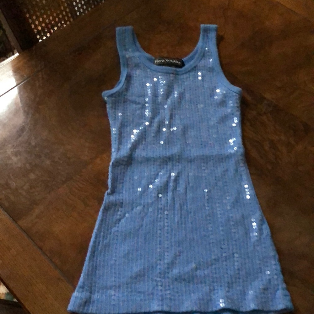 Blue sequin tank - Flora & Ashley size small